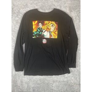 Anime Mugen Train Demon Slayer Men's Long Sleeve T-shirt XL